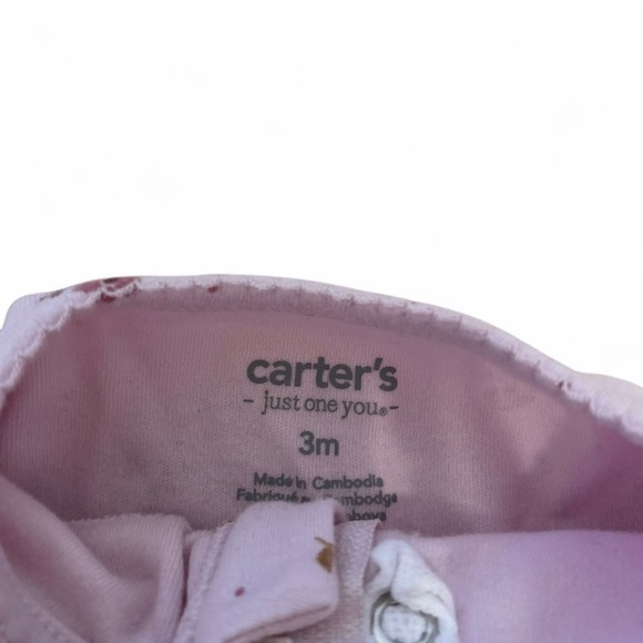 Carters Little Sister Pajamas Pair 3 Months Purple Floral - Picture 4 of 6